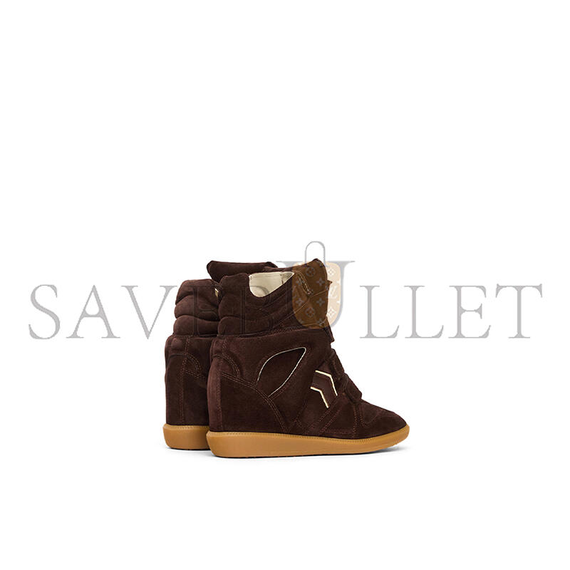 isabel M*rant bekett leather wedge sneakers bk0010fa-c1e02s
